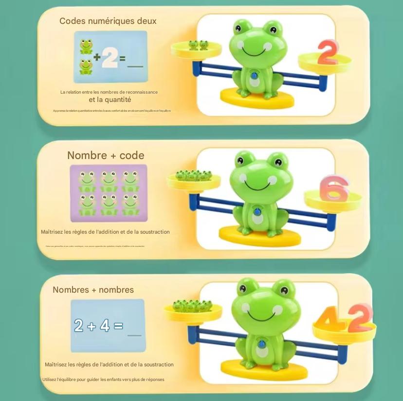Jeu d’Équilibre Grenouille – Apprentissage Ludique et Mathématique 🎓🐸