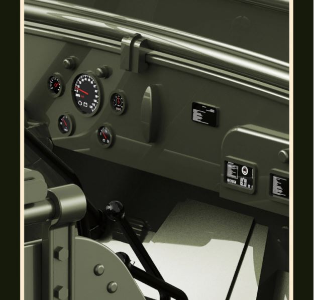 4x4 JW Militaire télécommandé – Version armée réaliste avec accessoires