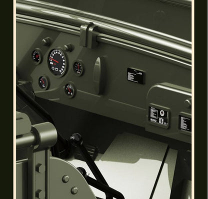 4x4 JW Militaire télécommandé – Version armée réaliste avec accessoires